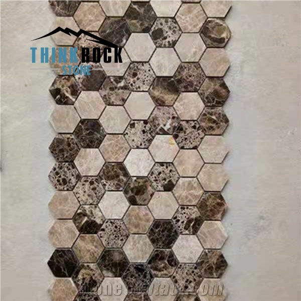 Backsplash Mosaic Floor Mosaic Hexagon Mosaic