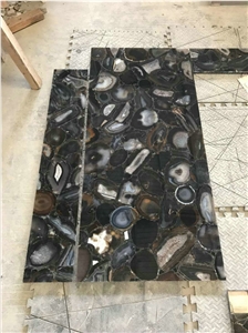 Black Agate Tile for Building Interior Floor Decor