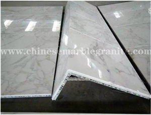 Calacatta White Marble Aluminium Honeycomb Panel