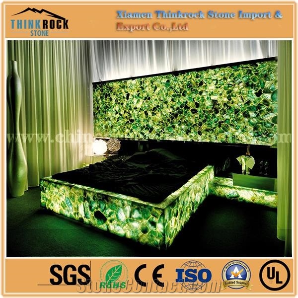 China Green Emerald Fluorite Stone Tiles Slabs