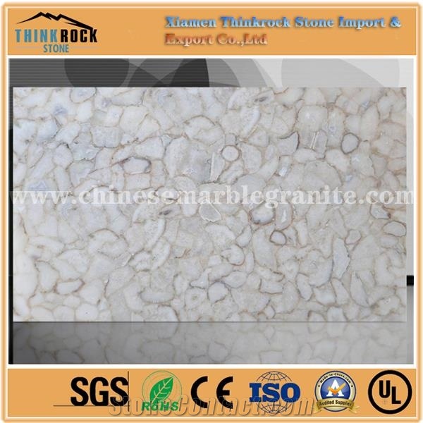 China Natual White Agate Stone Tiles Slabs