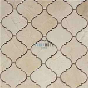 Cream Marfil Beige Marble Mosaic Pattern Tiles
