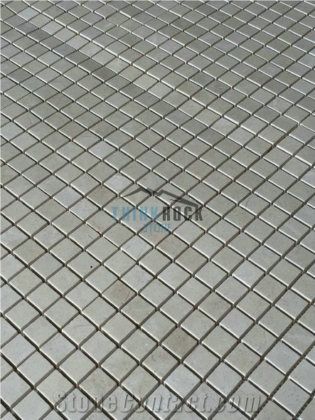 Crema Marfil Marble Mini Brick Mosaic Tiles