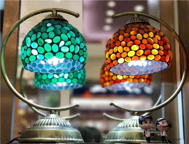Exquisite Agate Decorative Table Lamp, Desk Lamp