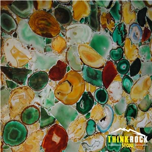 Green Agate Gemstone Feature Walls Panel Slabs