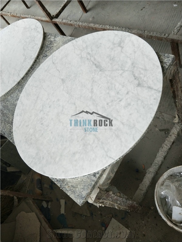 Lightweight Honeycomb Carrara Marble Round Tables