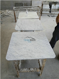 Lightweight Honeycomb Carrara Marble Square Tables