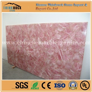 Luxury Pink Quartz Stone Tiles Slabs