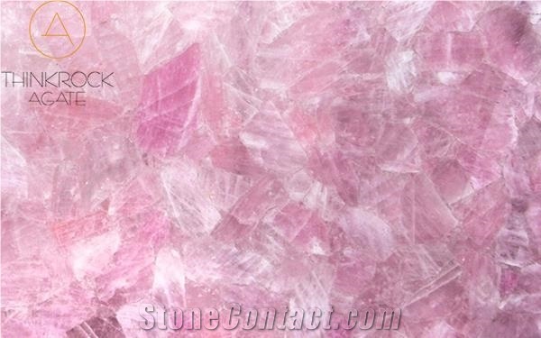 Natural Agate Rose Crystal Gemstone Slabs