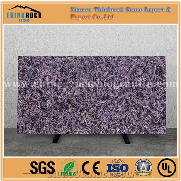 Natural Stone Purple Amethyst Agate Tiles Slabs
