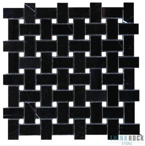 Nero Marquina Black Marble Mosaics for Wall/Floor