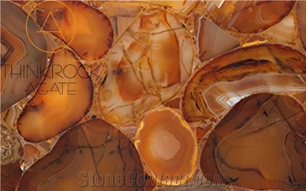 Orange Agate Semi Precious Stone Tiles & Slabs