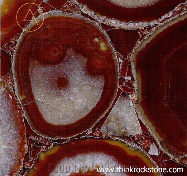 Polished Red Semiprecious Stone Slabs & Tiles