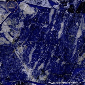 Polished Sodalite Blue Semi Precious Tiles & Slabs