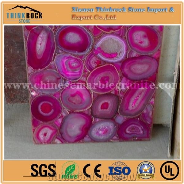 Rose Red Agate Stone Tiles Slabs