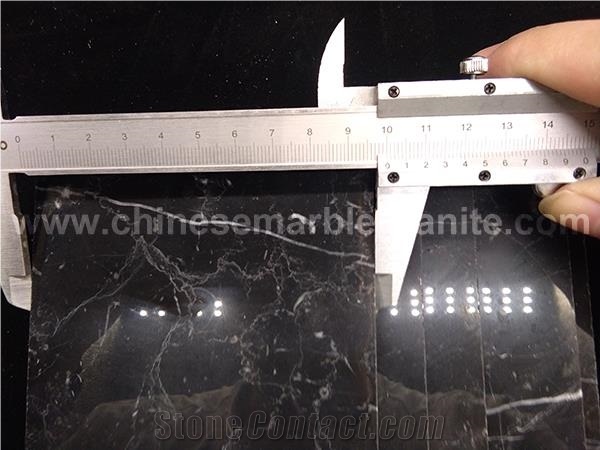 White Veins Black Marble Veneer Composite Panel