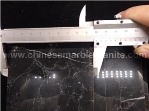 White Veins Black Marble Veneer Composite Panel