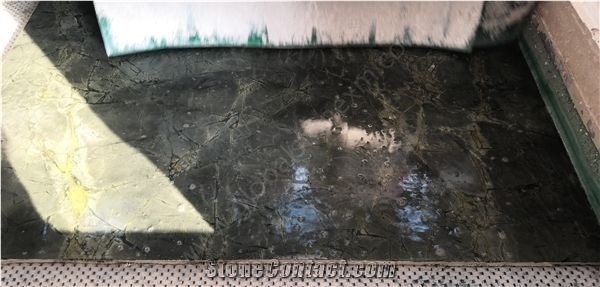 Forest Green Peacock Marble Slab Cut-To-Size Magic
