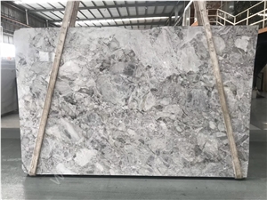 Horizon Grey Quartzite Super White Slab Tiles