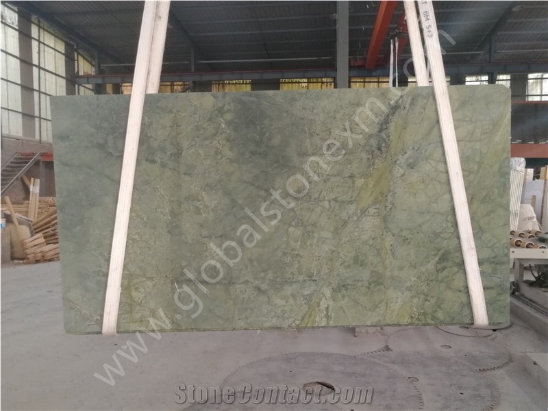 Leather Finish Peacock/Dream Green Marble Slabs