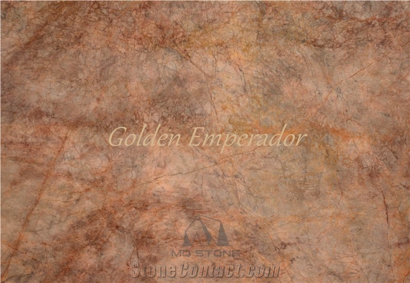 Yellow Golden Emperador Marble Kitchen Countertop