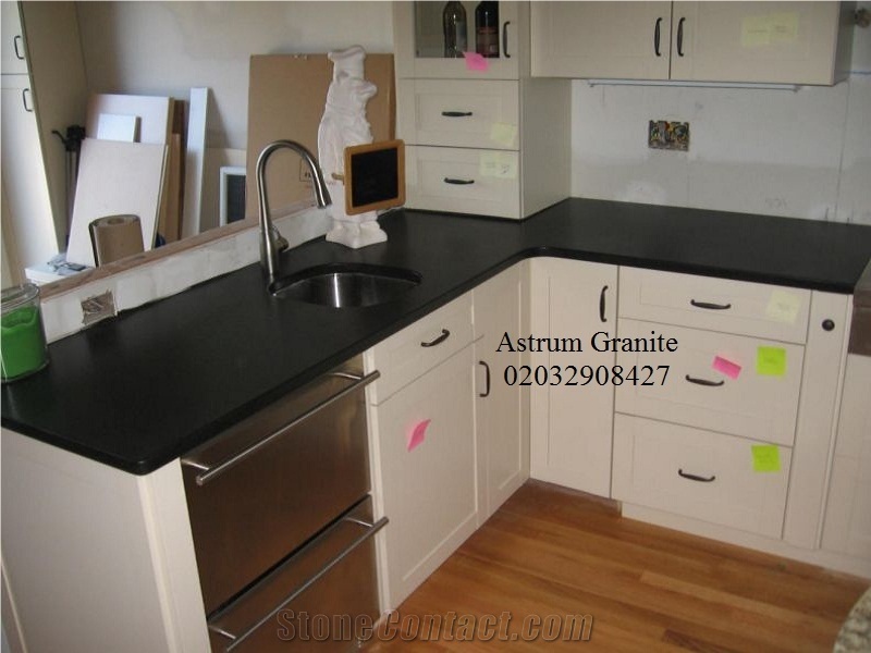 Absolute Black Honed Granite Kitchen Worktop From United