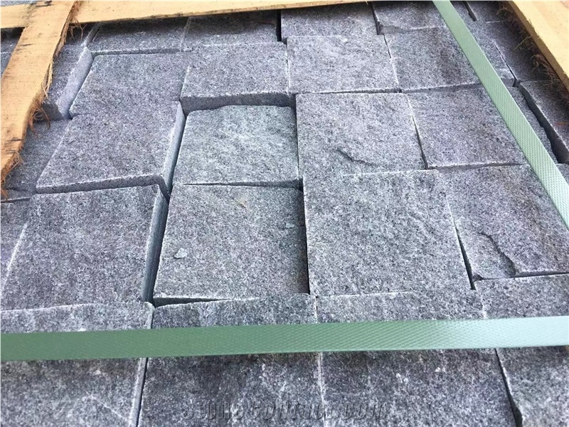 China Gray Granite G654 Paving Tiles Cobble Pavers