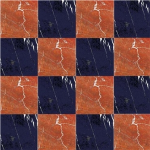 China Rojo Coral Red Alicante Marble Tile/Slab
