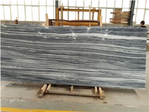 Grey and White Wood Vein Marble Slab