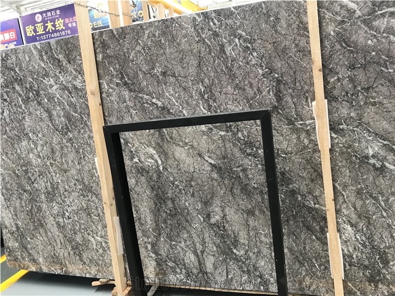 Storm Gray Cloud Grey Marble Slabs,Polished Tiles