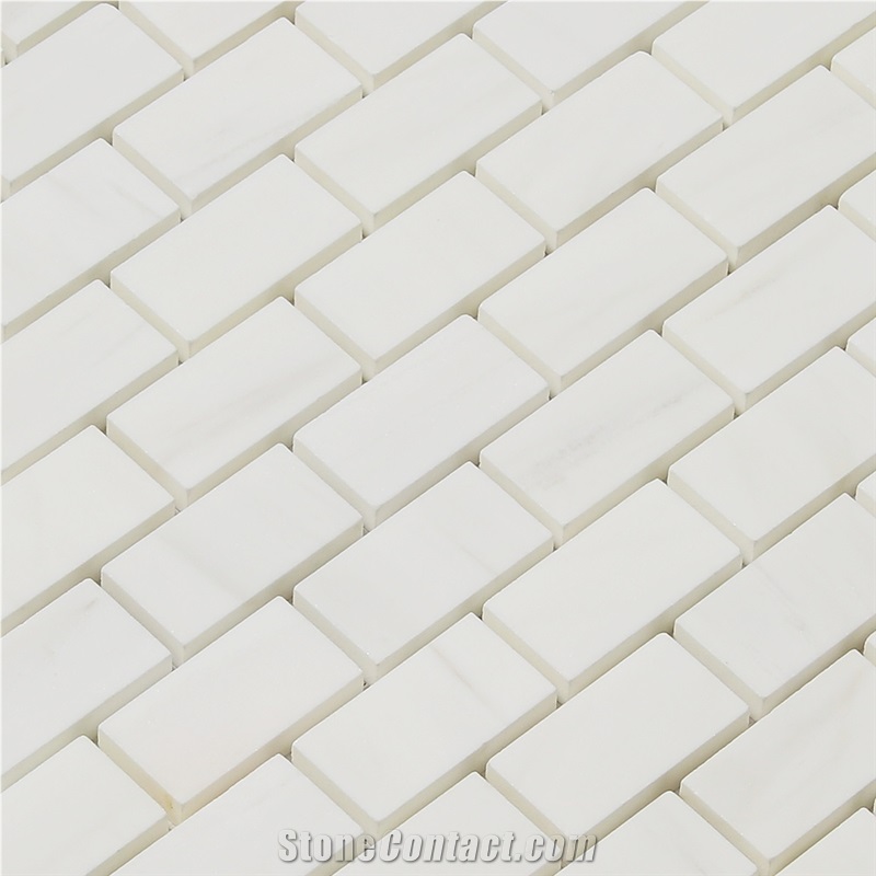 Dolomiti White Marble 305*305cm Brick Mosaic