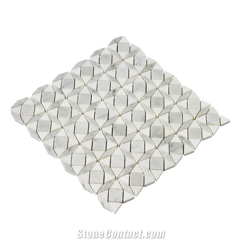New Design Form Dolomiti White Shaped Mosaic