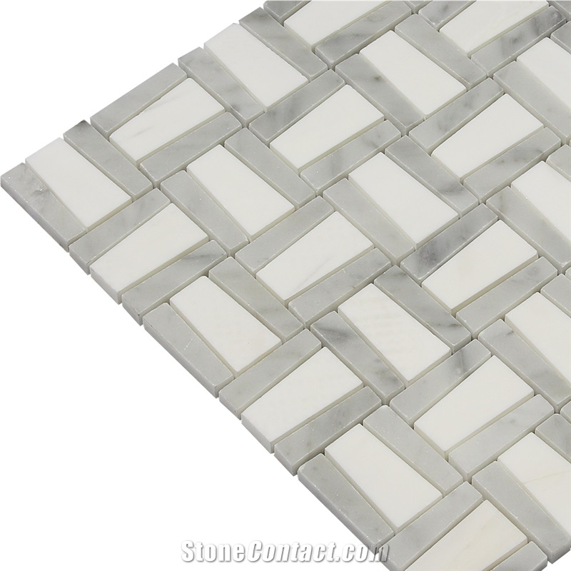 Swastika Pattern Dolomiti White Mosaic