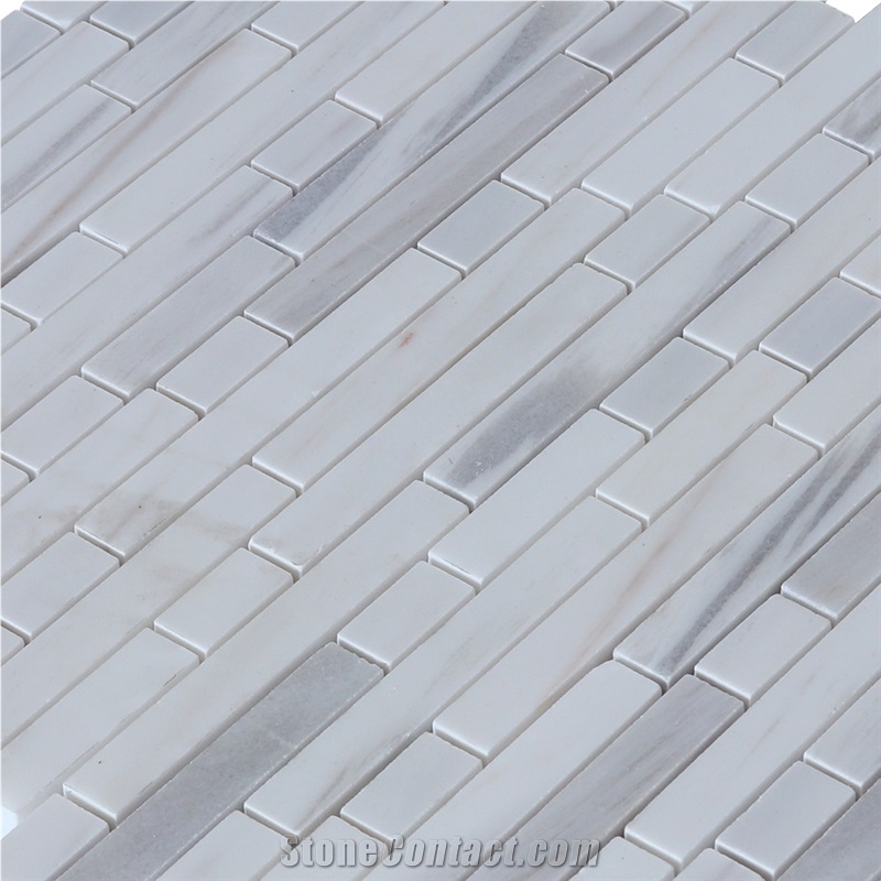 Wall Backsplash Dolomiti Linear Marble Mosaic Tile