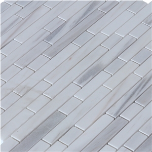 Wall Backsplash Dolomiti Linear Marble Mosaic Tile