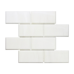 Wall Floor Brick with Bevel Marble Mosaic Tile