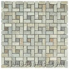 Peak Natural Stone Mosaic Tile in Gray