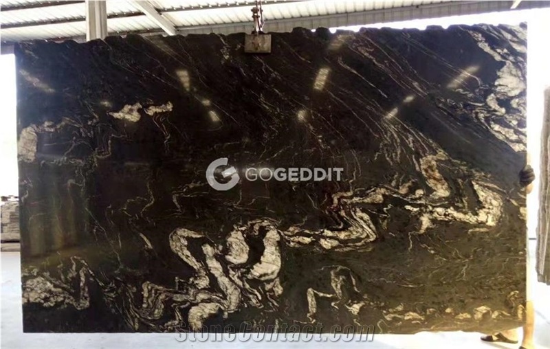 Black Cosmic Brazil Titanium Granite Slabs & Tiles