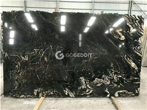 Black Cosmic Brazil Titanium Granite Slabs & Tiles
