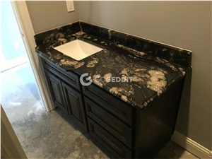 Black Cosmic Granite Bathroom Countertop