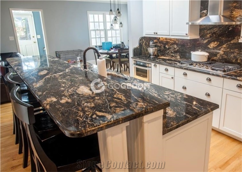 Black Cosmic Granite Kitchen Countertop from China