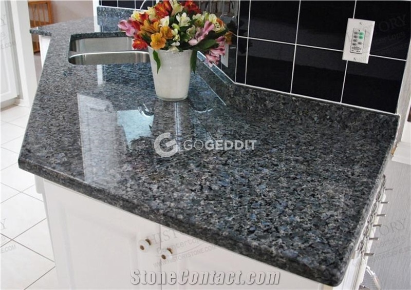 Blue Pearl Granite Prefab Kitchen Countertop