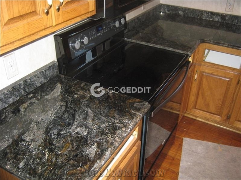 Brazil Black Cosmos Granite Kitchen Countertop