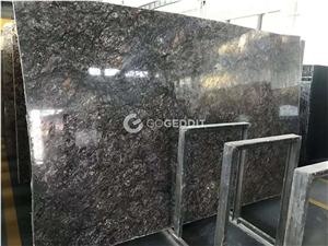 Brazil Black Cosmos Granite Slab Leather Finish