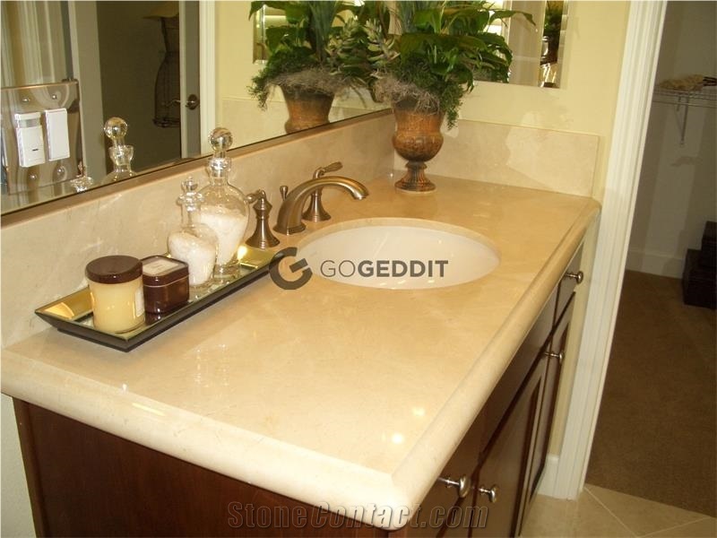 Crema Marfil Marble Bathroom Vanity Top