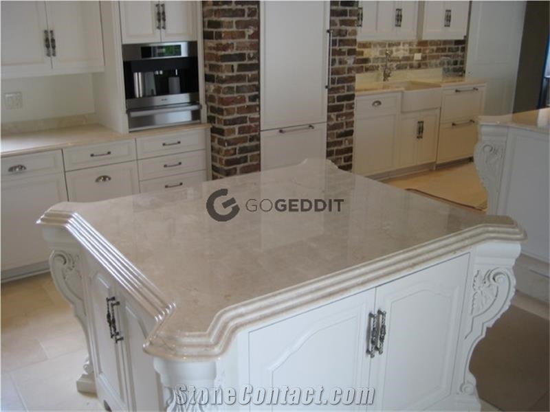 Crema Marfil Marble Kitchen Countertop