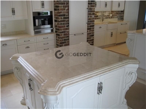 Crema Marfil Marble Kitchen Countertop