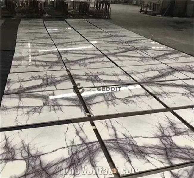 Milas Lilac New York White Marble Flooring Tile