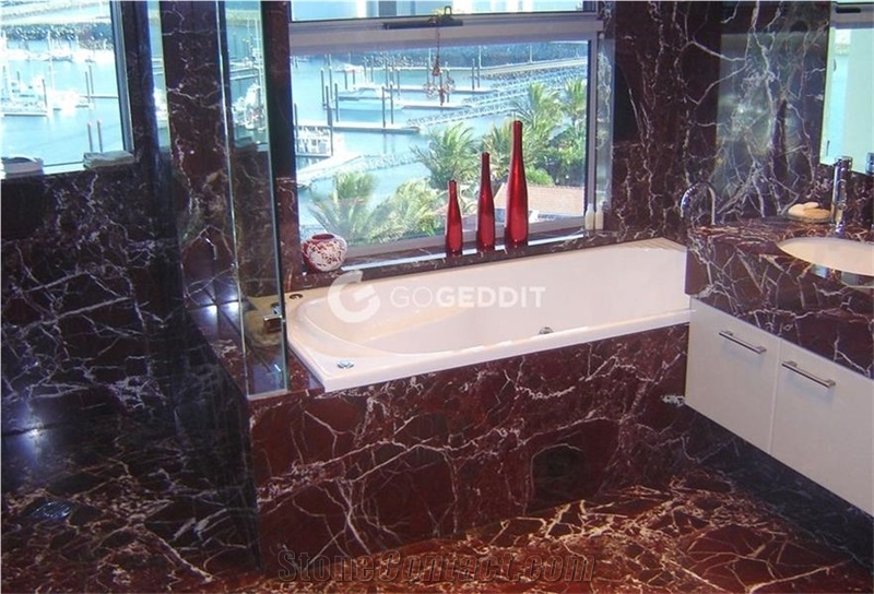 Rosso Levanto Marble Bathroom Tiles