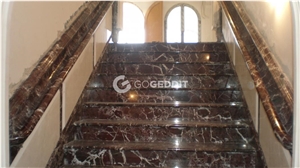 Rosso Levanto Marble Stairs